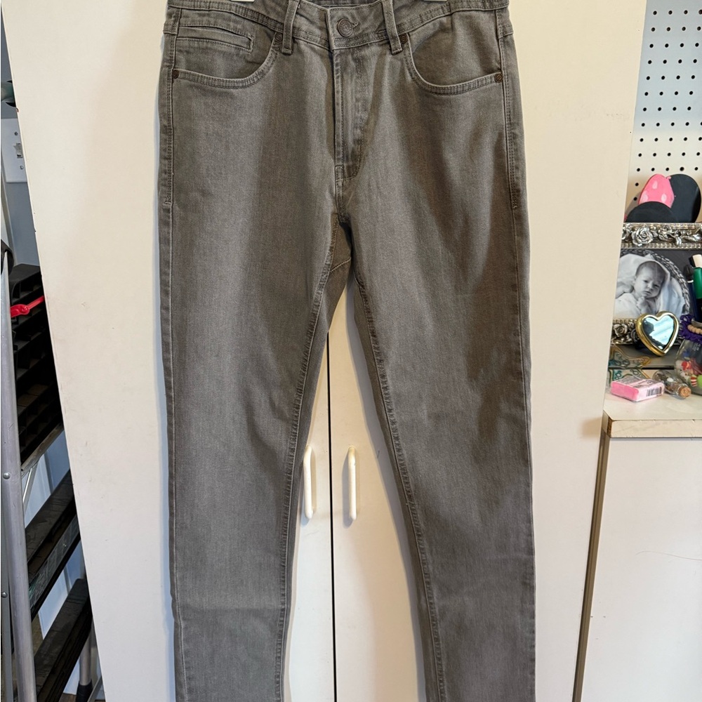 Athletic fit Straight Gray Jeans for Men Barbell Apparel